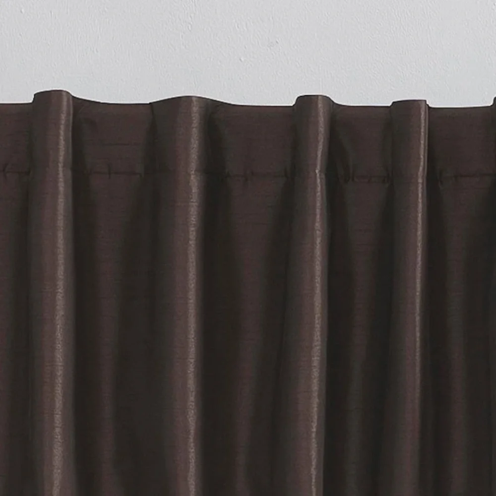 Sun Zero Faux Dupioni Silk Thermal Blackout Back Tab Curtain 50